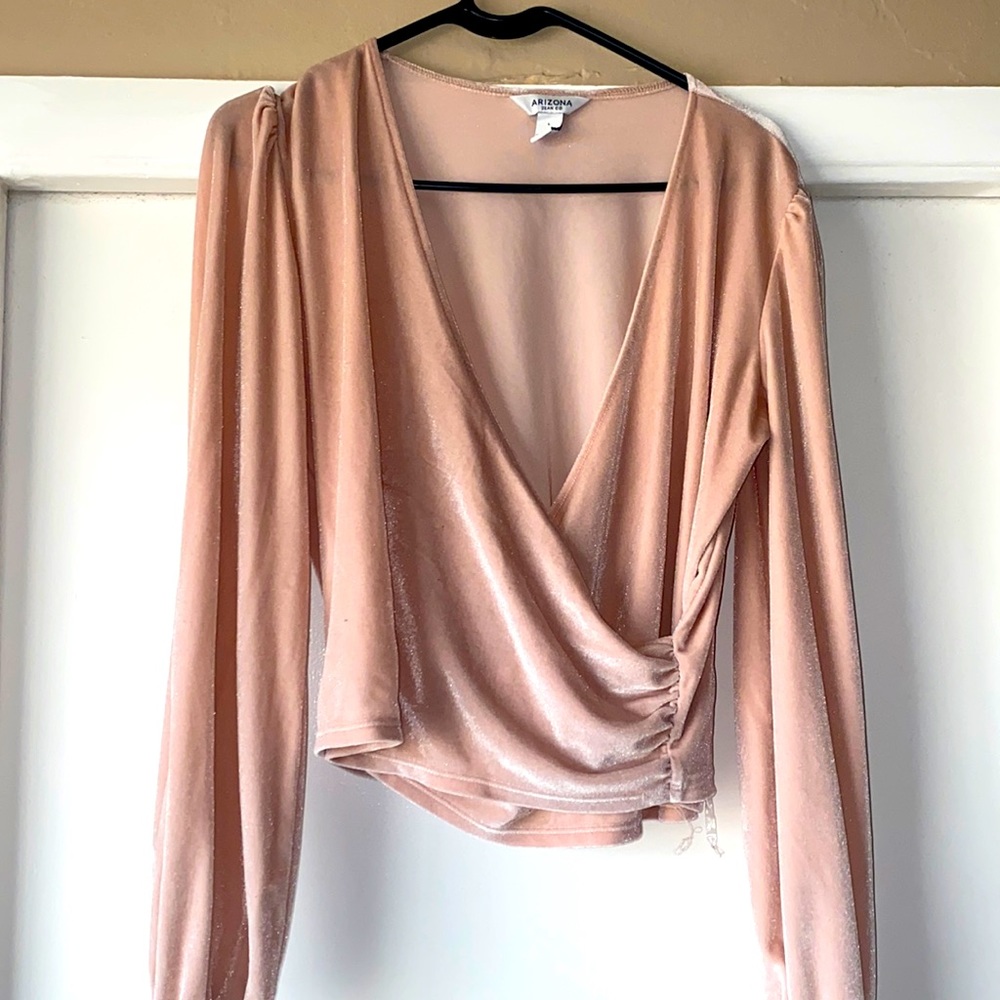Pink velvet low key cute top